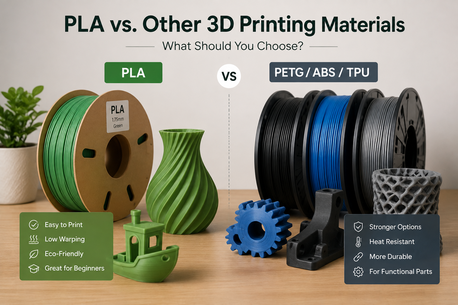 PLA vs. Other 3D Printing Materials: What Should You Choose?