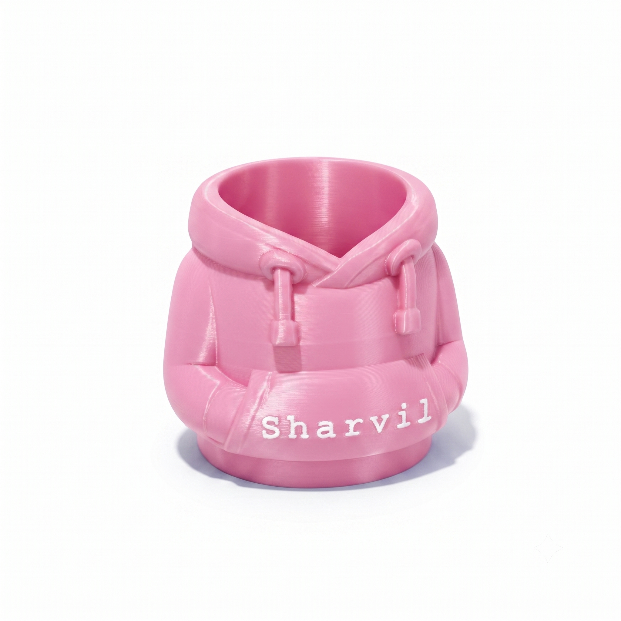 Personalized Hoodie Pen & Pencil Holder – Custom Name Desk Organizer