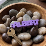 Custom single-colour 3D printed name keychain by Swag Layers