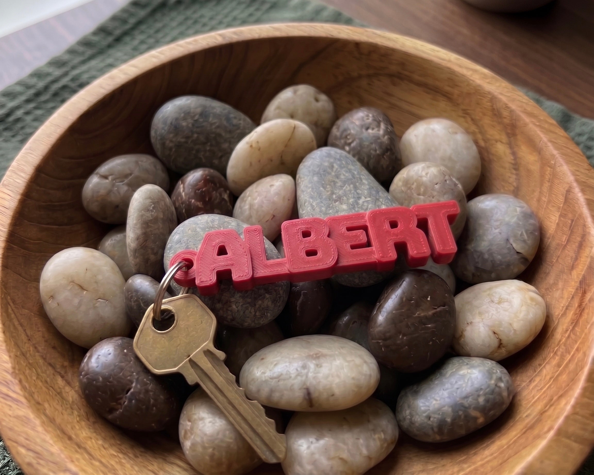 3D Name Keychain – Custom Single Color