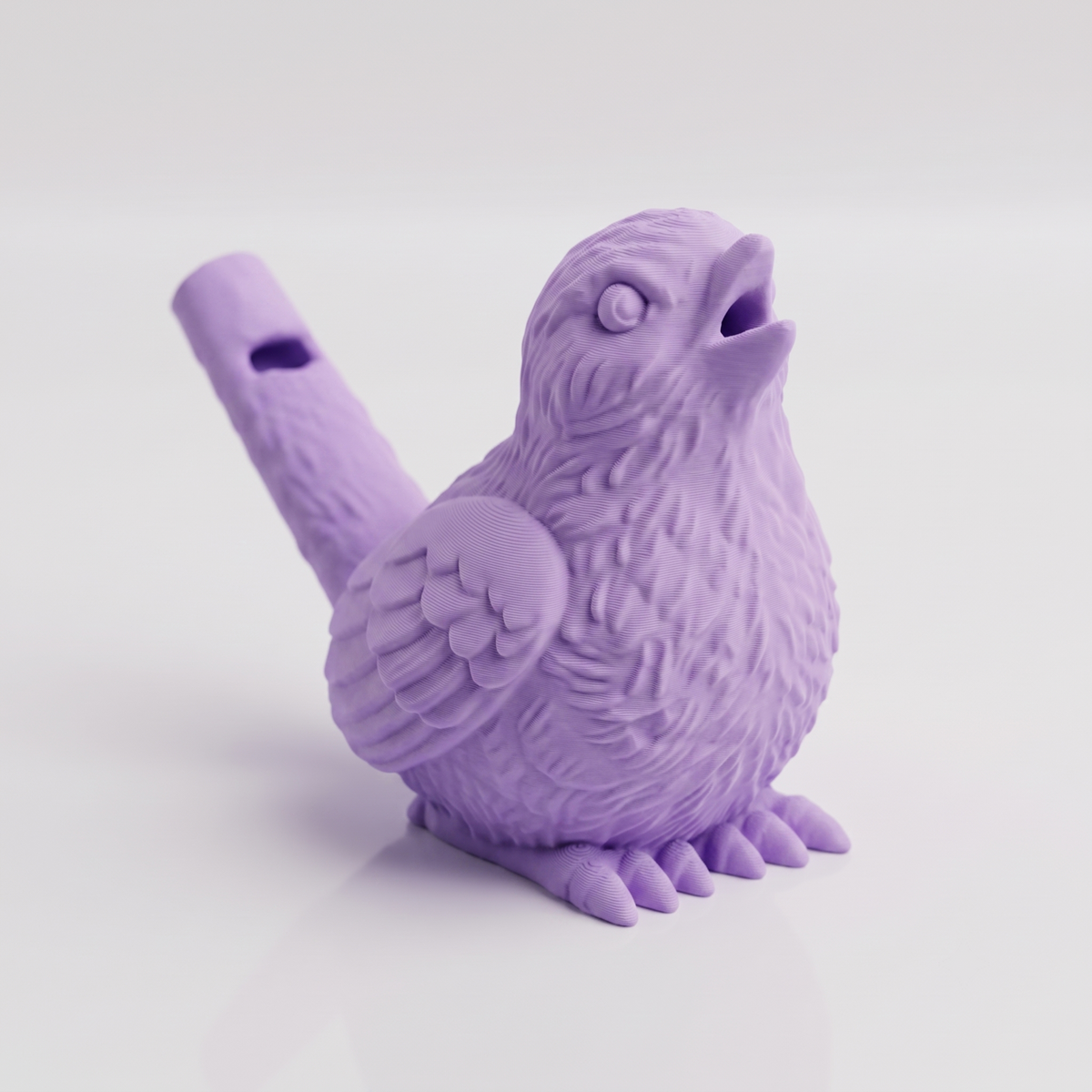 Lavender 3D printed bird water whistle