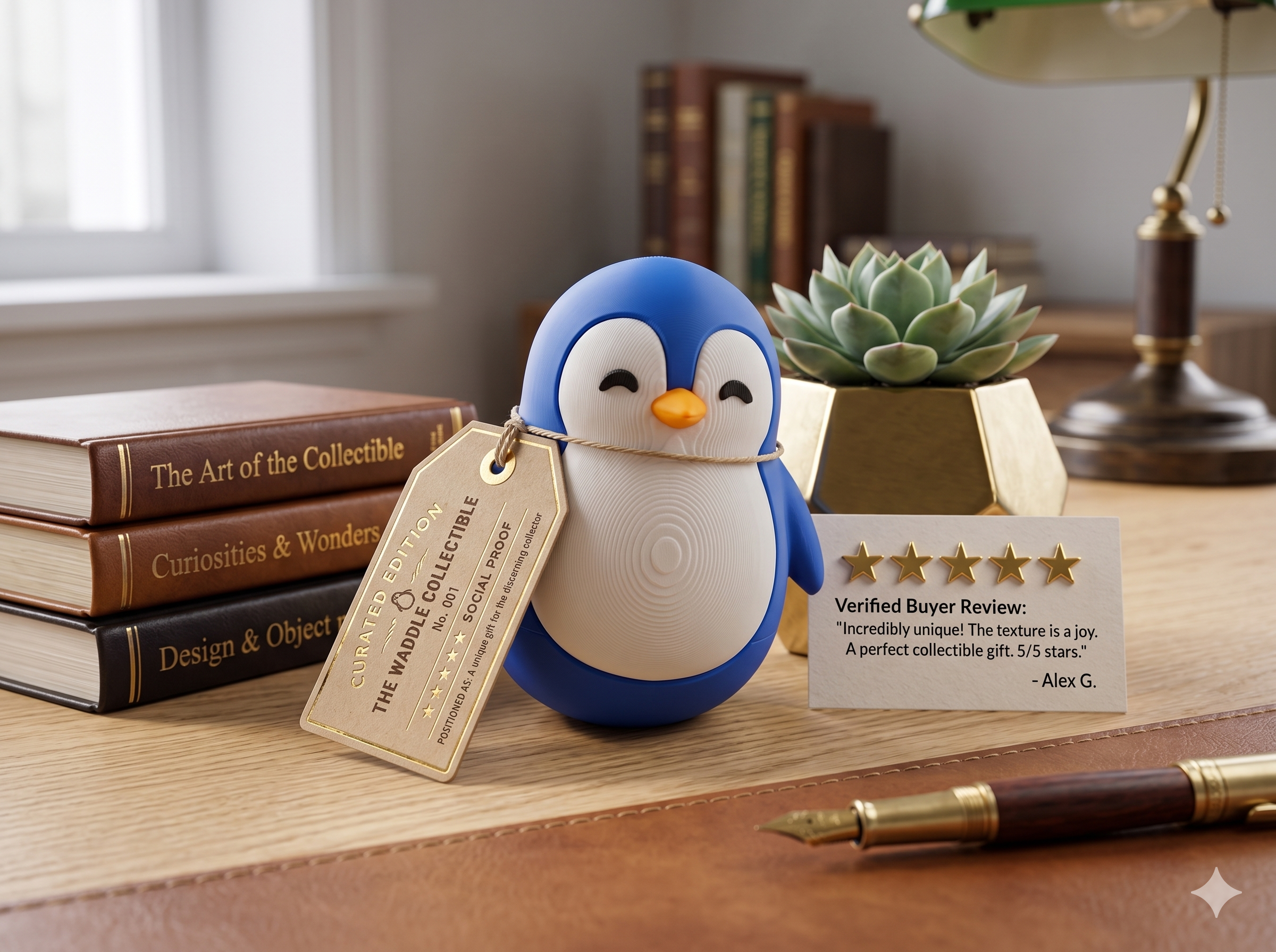 Chubby Penguin Figurine – 3D Printed Desk Decor | Cute Collectible Gift