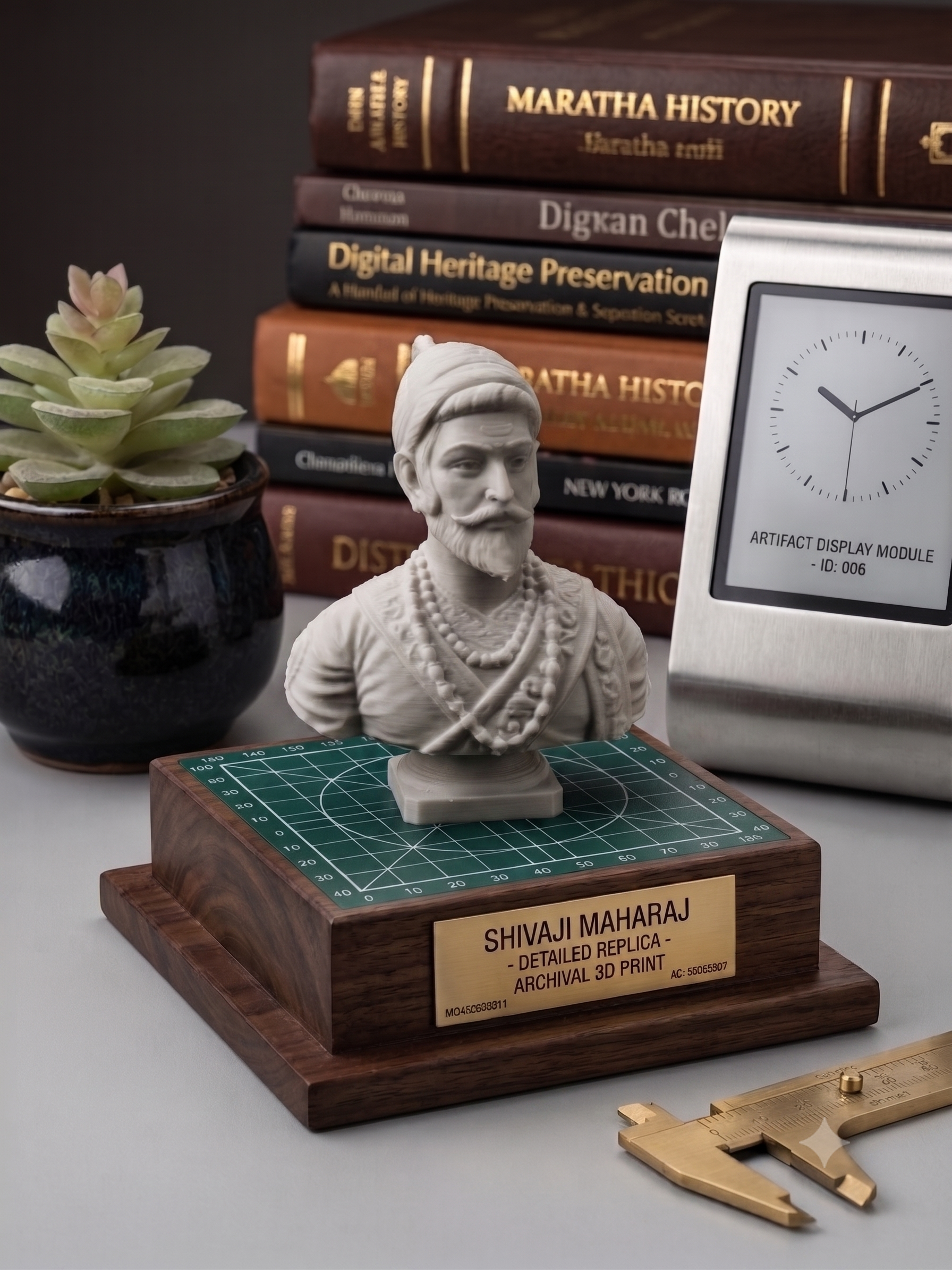 Chhatrapati Shivaji Maharaj Mini Statue | Premium 3D Printed Desk, Dashboard & Home