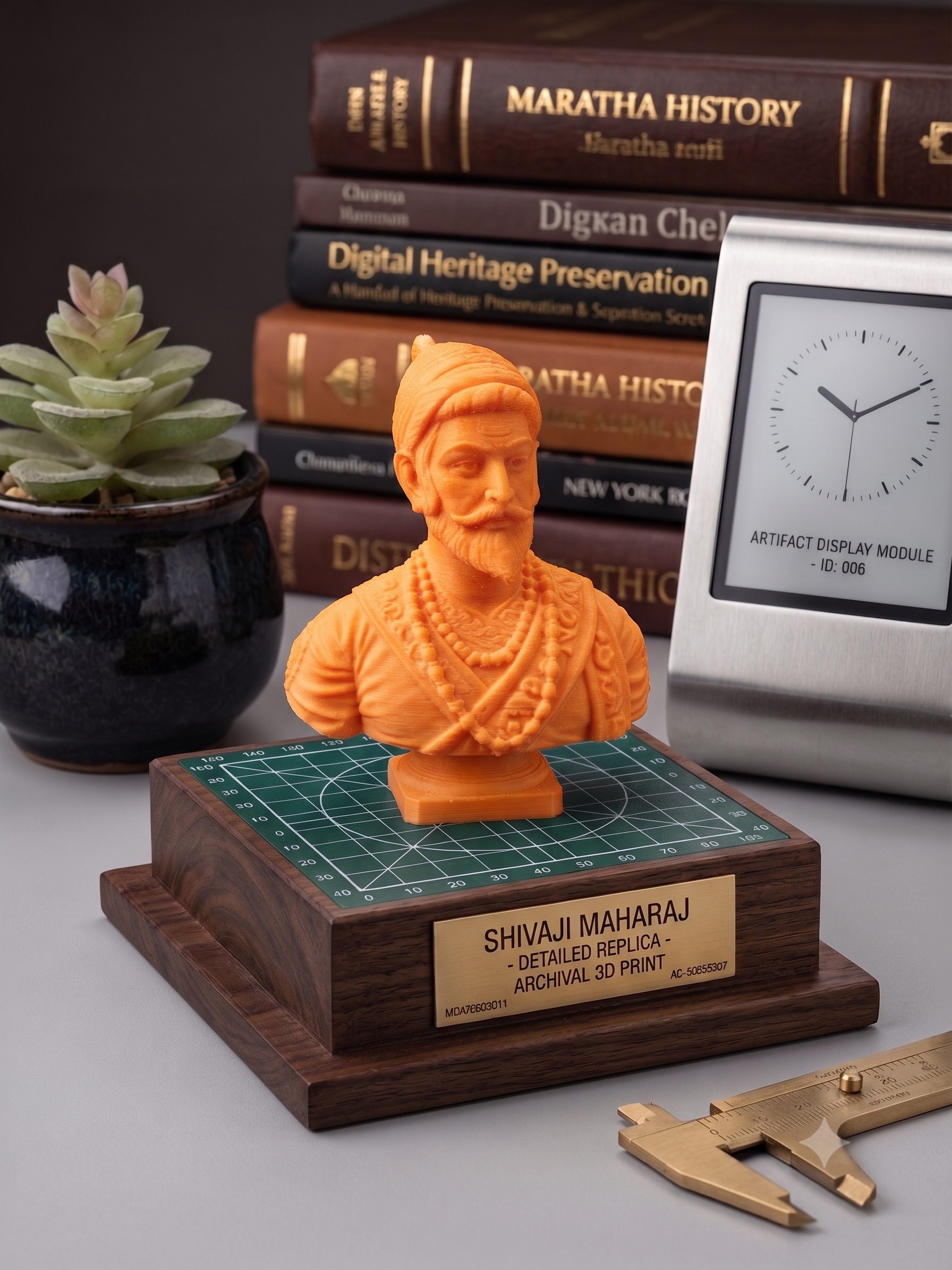 Chhatrapati Shivaji Maharaj Mini Statue | Premium 3D Printed Desk, Dashboard & Home