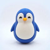 Blue and white chubby penguin figurine, 3D printed desk buddy by Swag Layers