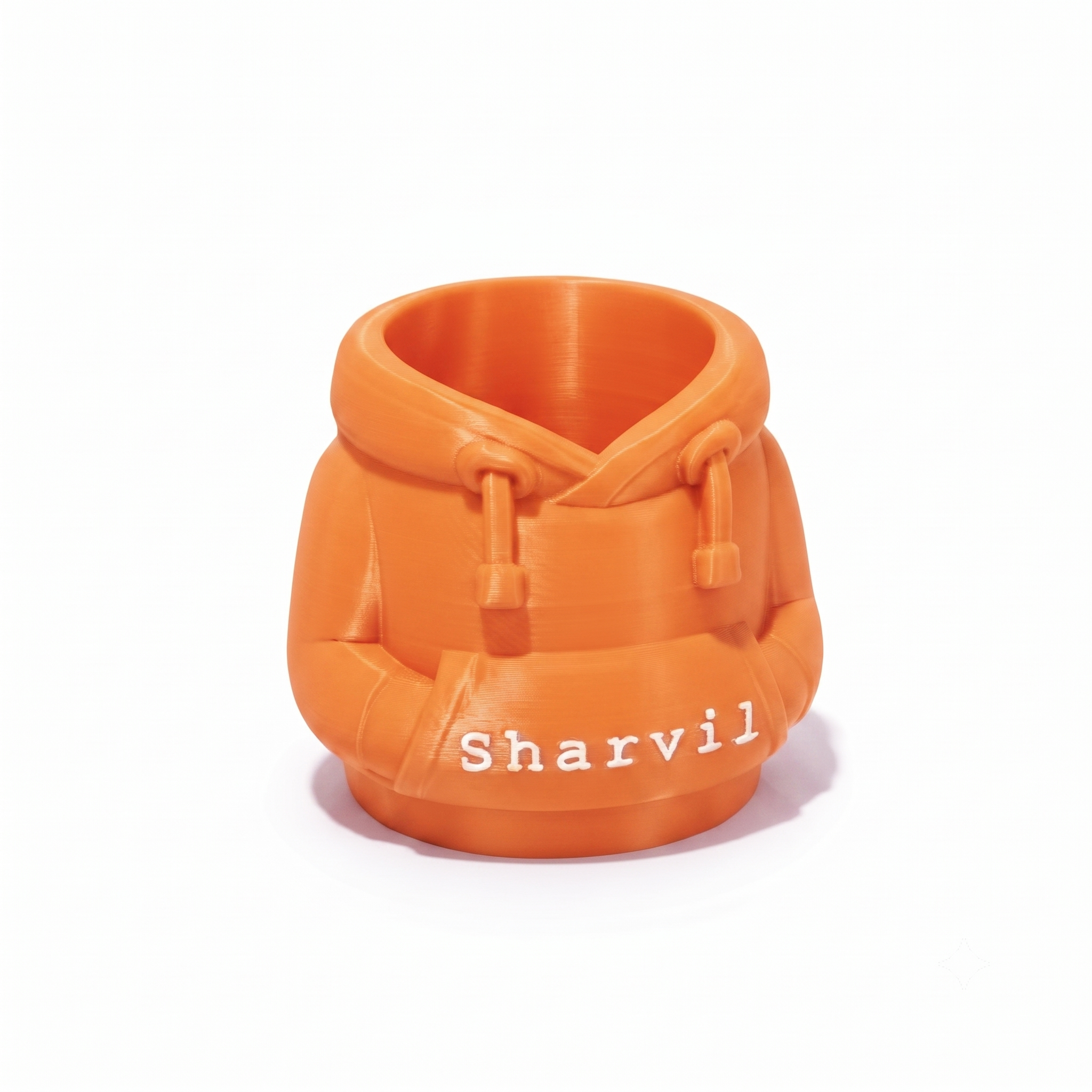 Personalized Hoodie Pen & Pencil Holder – Custom Name Desk Organizer