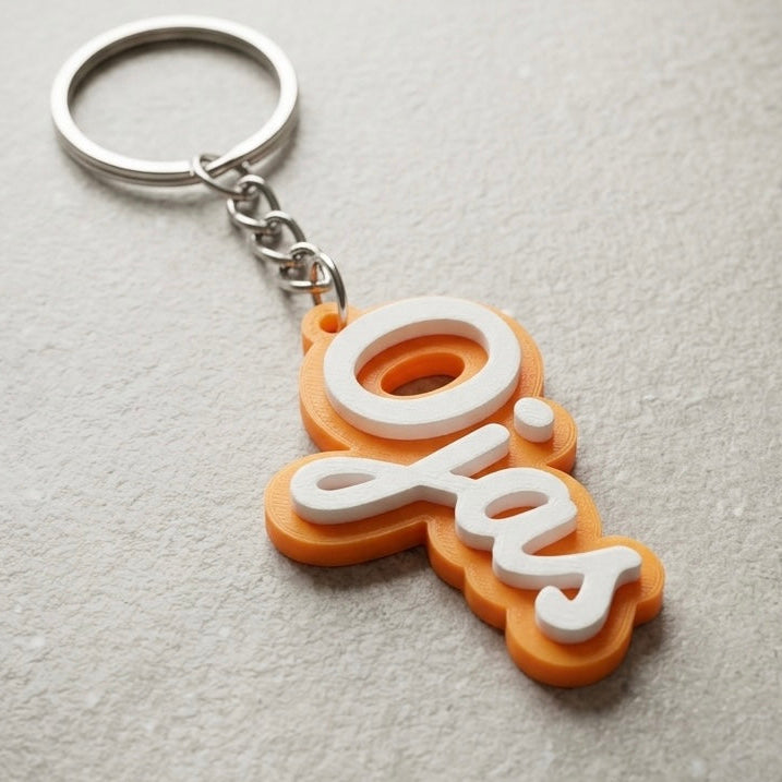 Pacifico Name Keychain – 2-Color 3D Printed