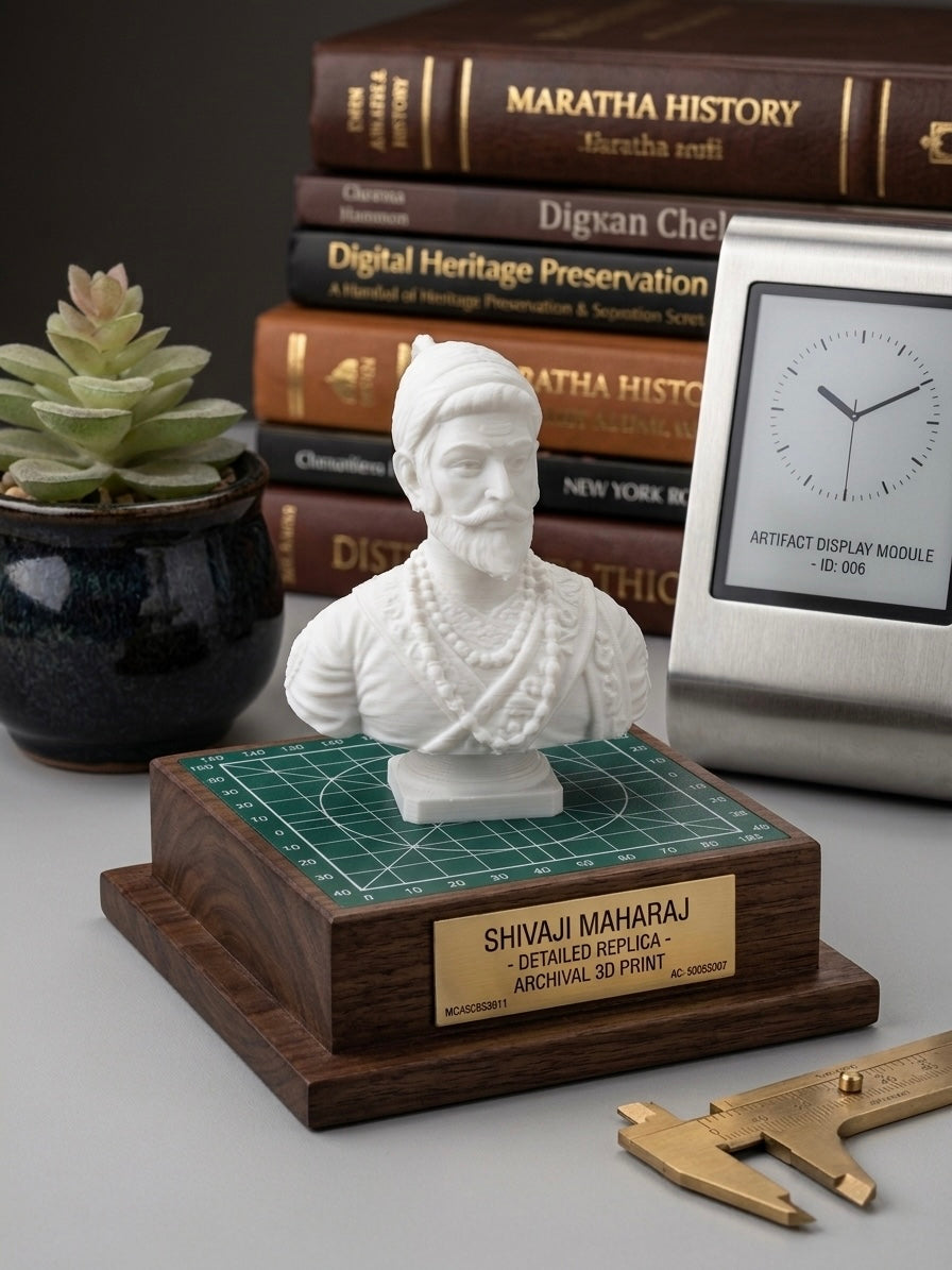 Chhatrapati Shivaji Maharaj Mini Statue | Premium 3D Printed Desk, Dashboard & Home