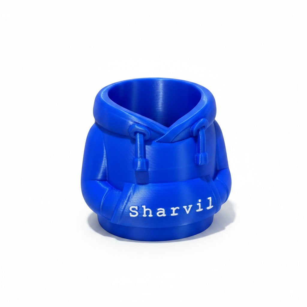 Personalized Hoodie Pen & Pencil Holder – Custom Name Desk Organizer