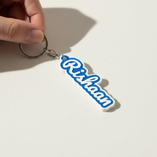 3D Name Keychain – Bold 2-Color Design