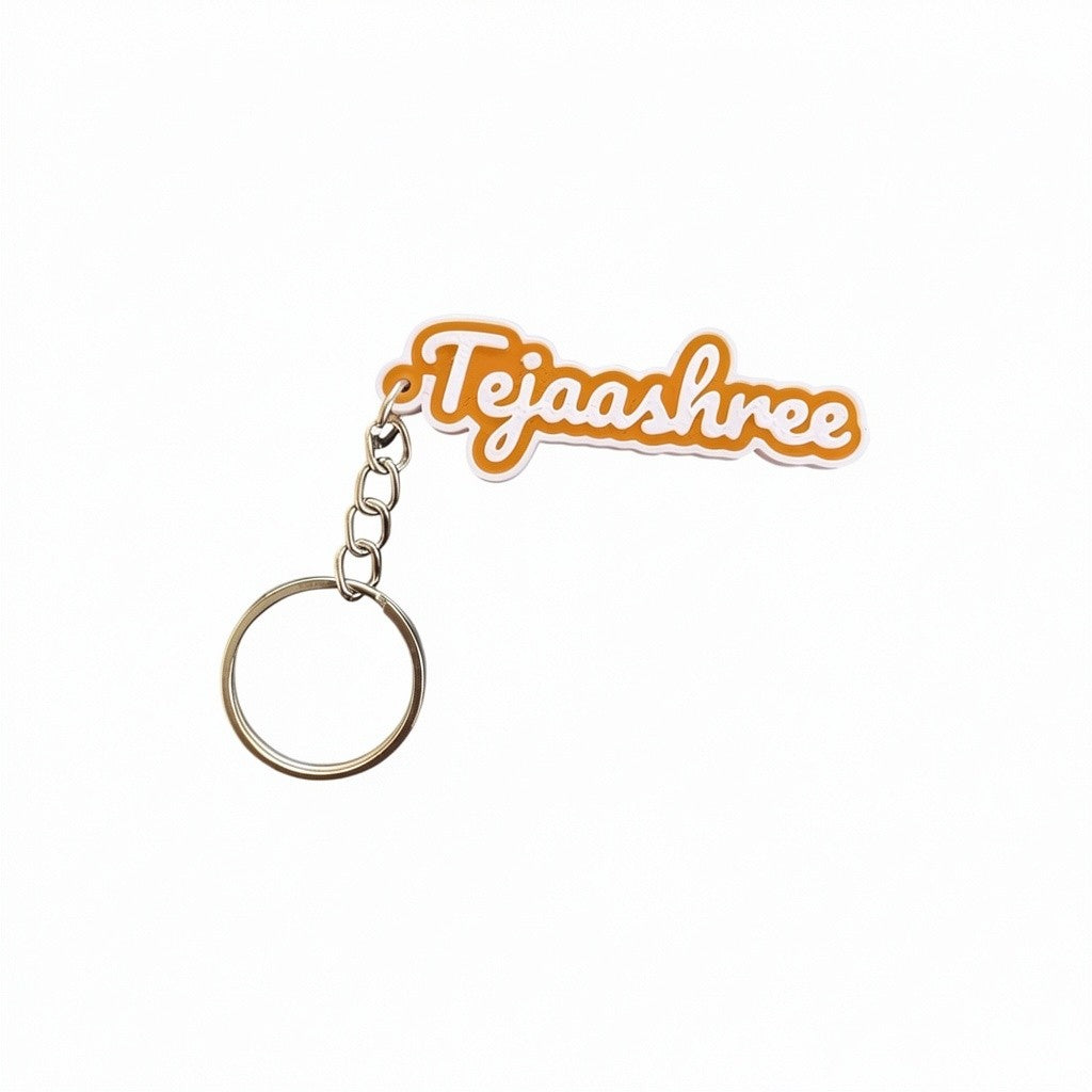 3D Name Keychain – Bold 2-Color Design