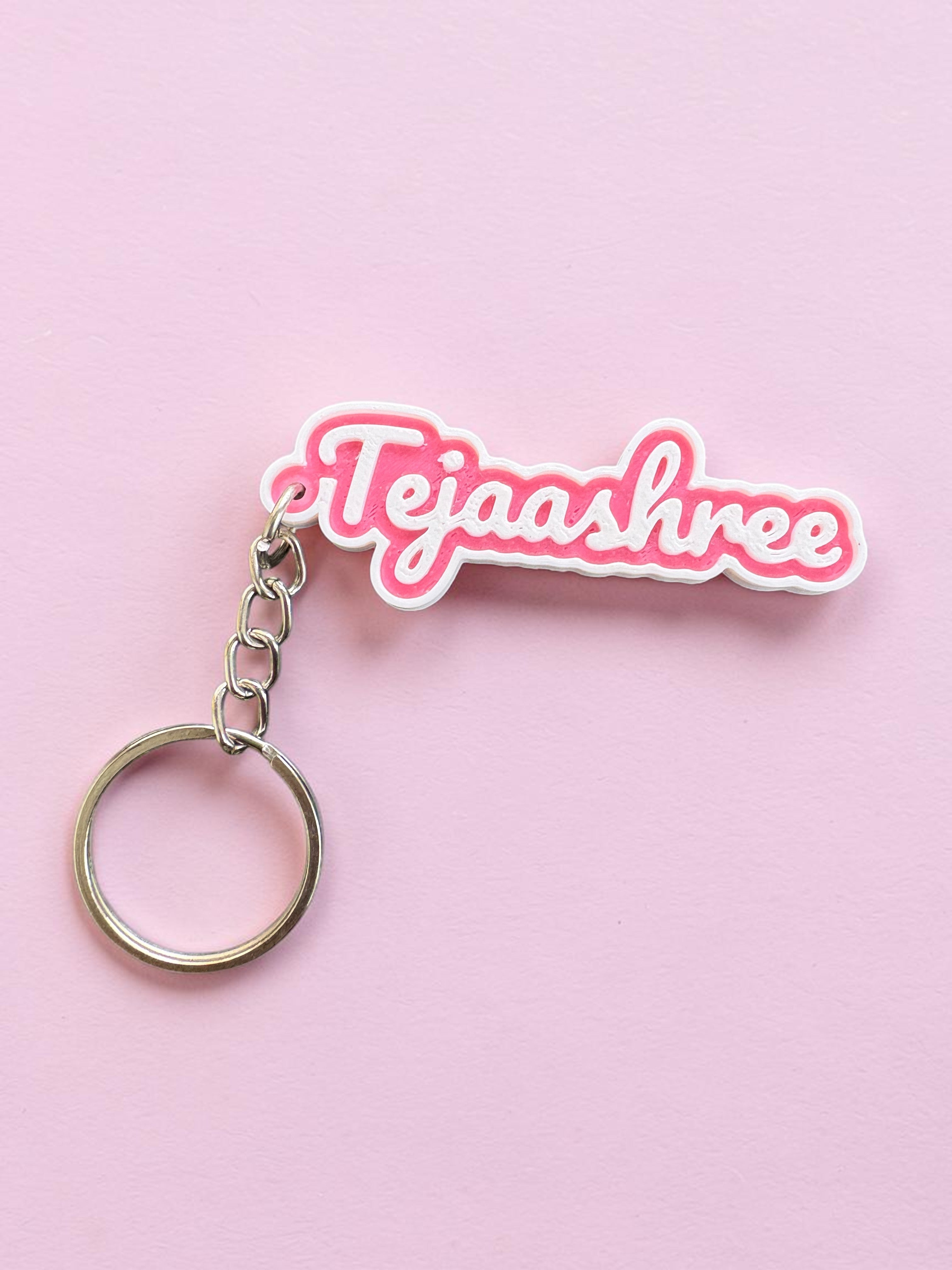 3D Name Keychain – Bold 2-Color Design